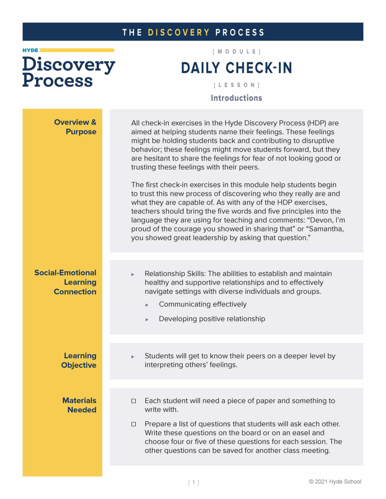 A Click Away… Hyde Discovery Process