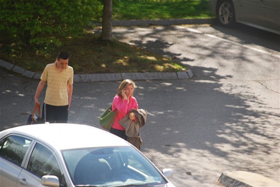 Harrison and Laura from outside of our hotel room.